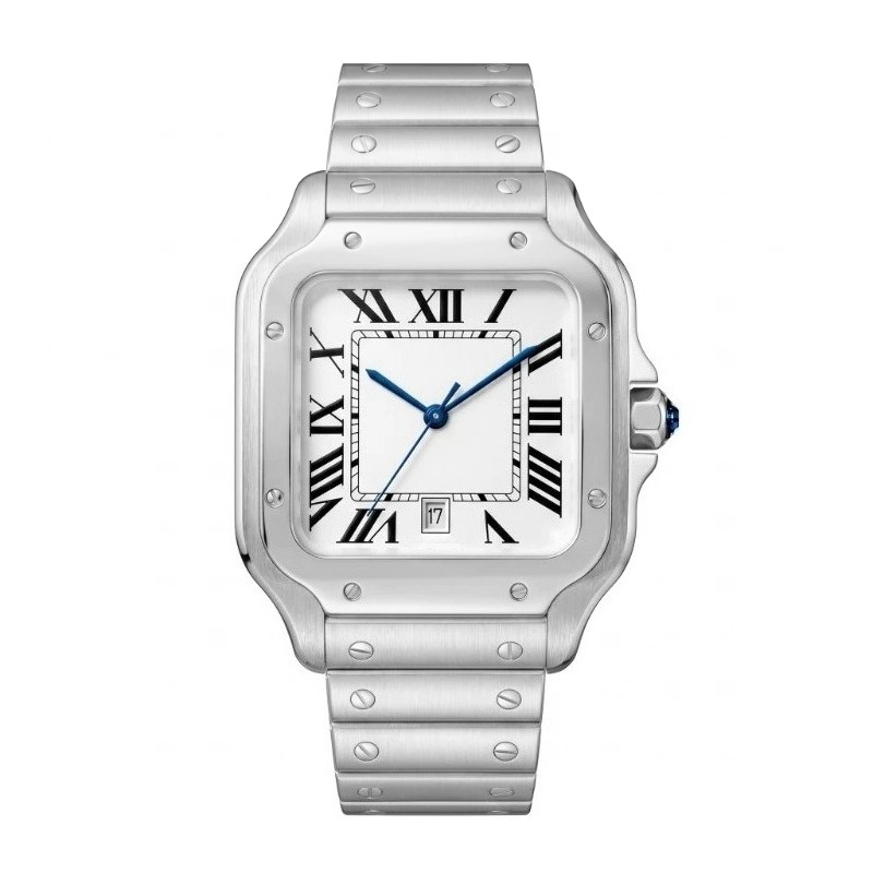 Cartier Watch Tank - ساعة كوارتز رجالية فاخرة جديدة بتصميم