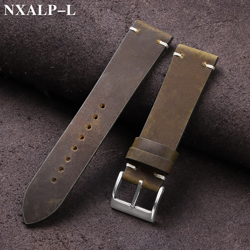 Nato Strap Nylon - خمر النفط الشمع الجلود حزام (استيك)