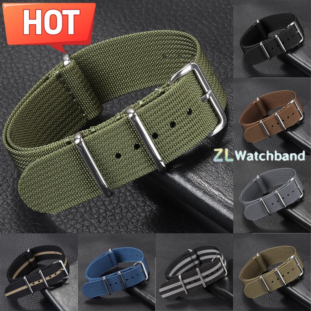 Nato Strap Nylon - حزام ساعة جديد مضلع من النايلون