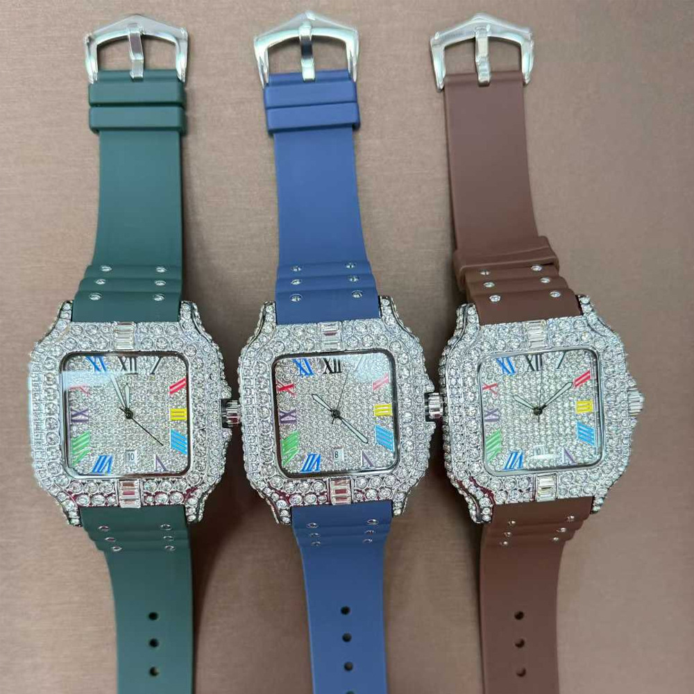 Cartier Watch Tank - ساعات كوارتز رجالية فاخرة بتصميم ماسي