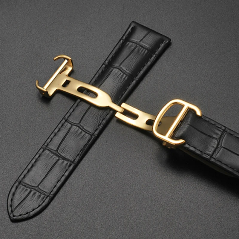 جلد طبيعي حزام الساعات مع الخي - مراجعة Cartier Watch Tank وسعره