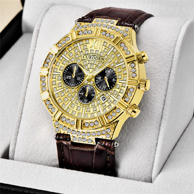 الرجال الأصلي CURDDEN العلامة  - مراجعة Leather Watch Band Men وسعره