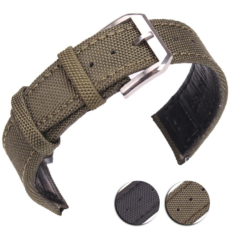 سوار ساعة من الجلد الأصلي مع إ - مراجعة Nato Strap Nylon وسعره