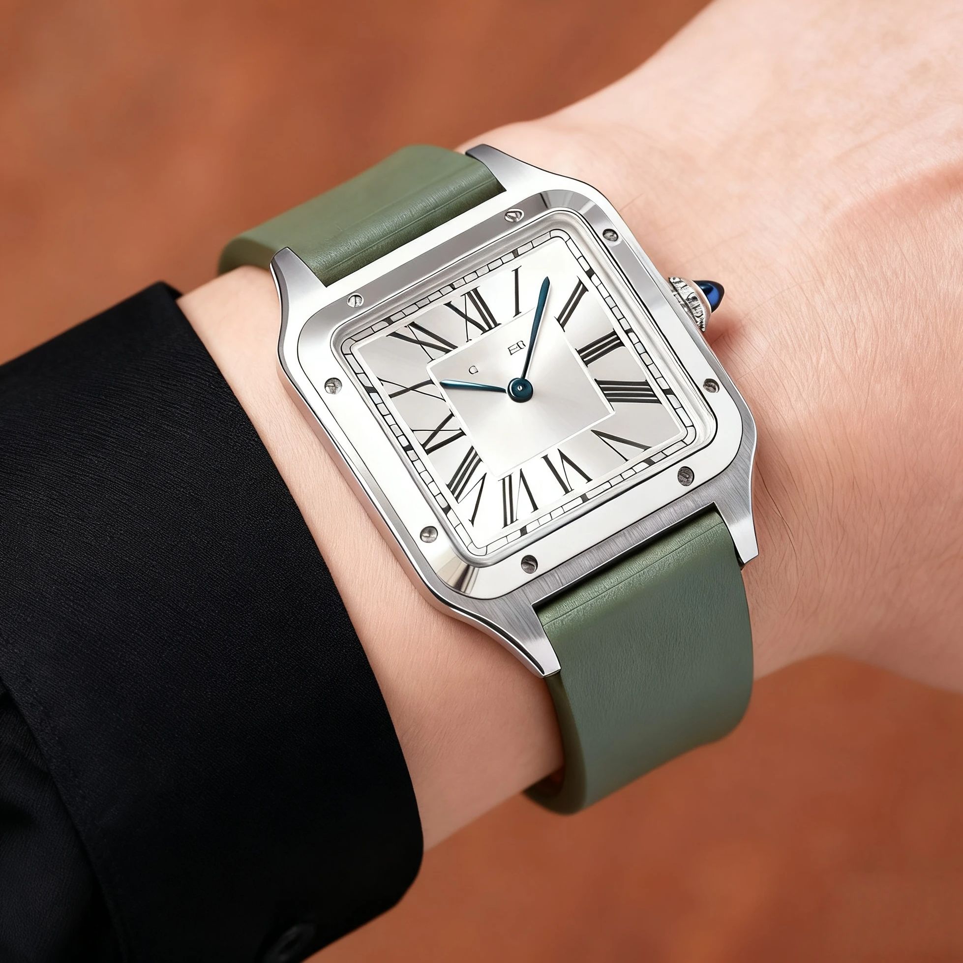 حزام ساعة مطاطي FKM سريع الفك  - مراجعة Cartier Watch Tank وسعره