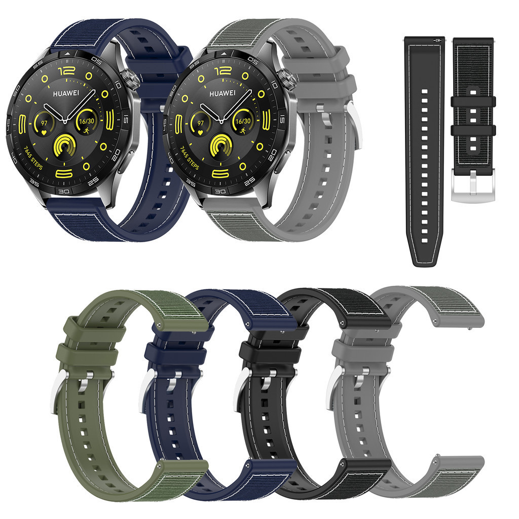 حزام نايلون وسليكون منسوج لساع - مراجعة Silicone Watch Band 22Mm وسعره